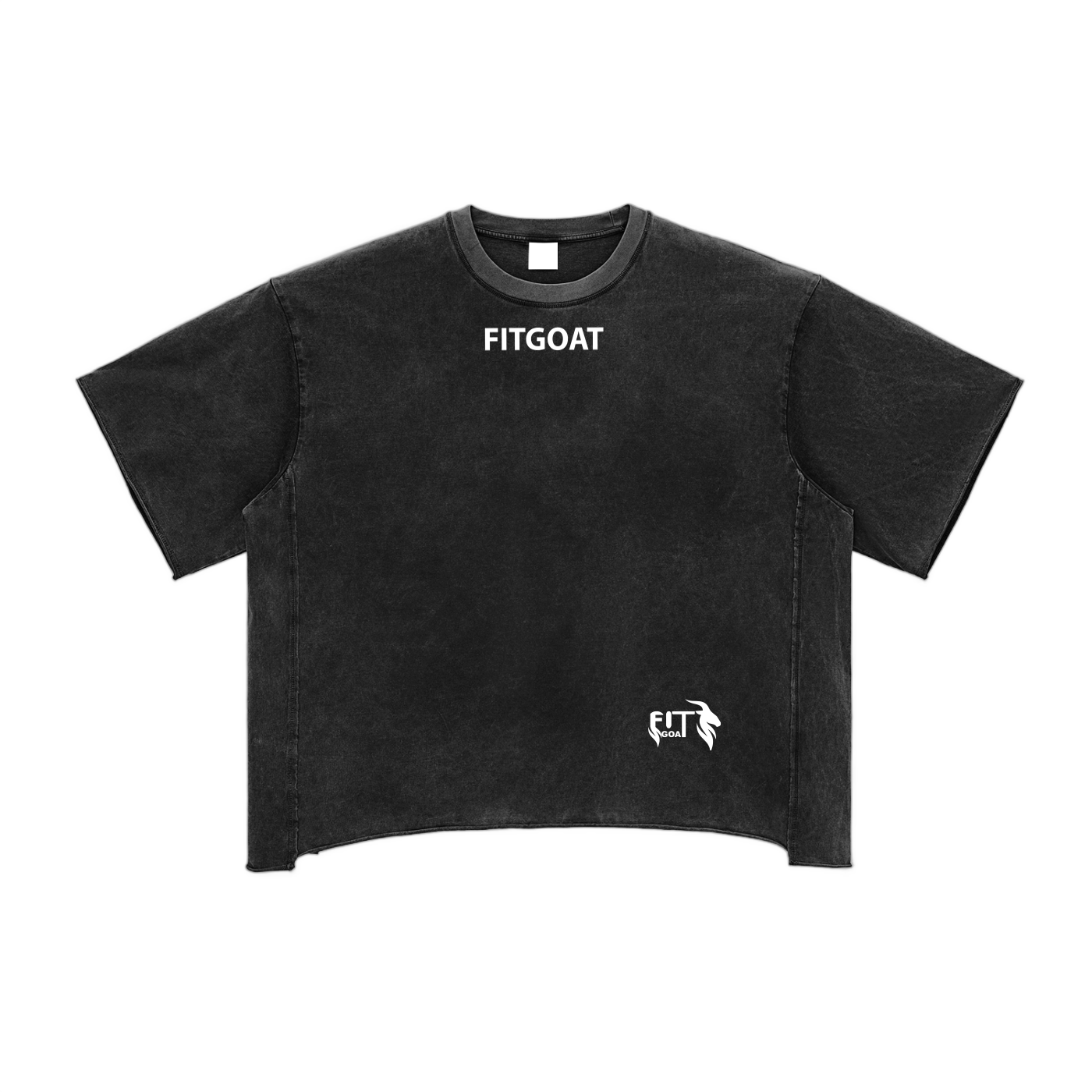 Raw Edge Snow Washed Boxy T-Shirt