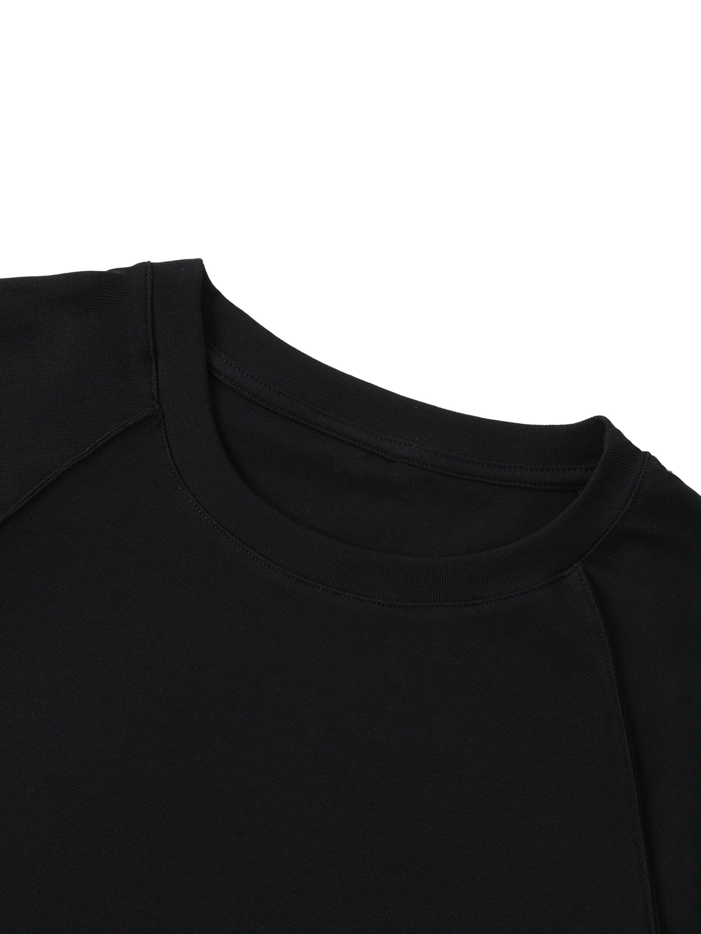 Solid Color Raglan Sleeve Bodycon Top